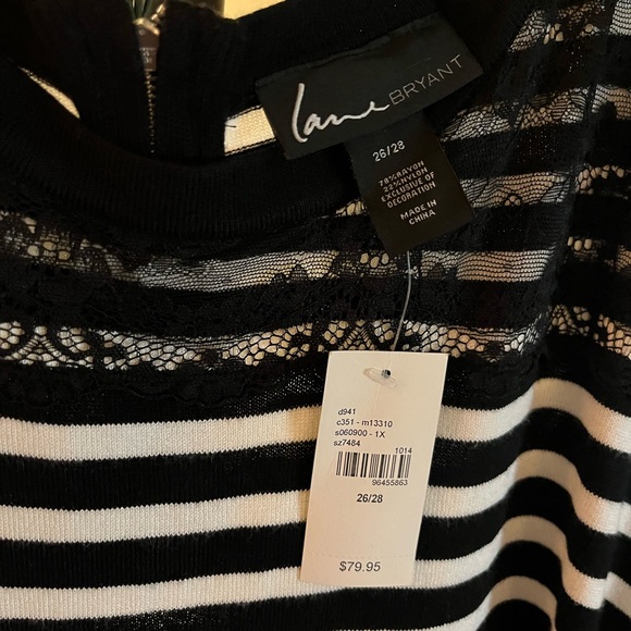 Lane Bryant Striped Sweater Dress Sz 26/28 - Picture 4 of 9